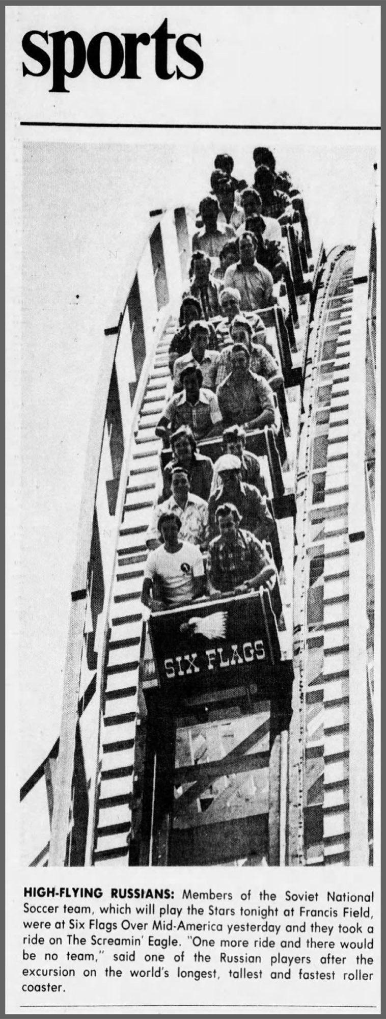 The Six Flags' Screamin' Eagle
